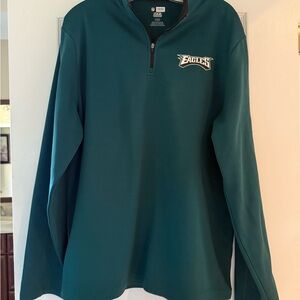 Men’s size Large Philadelphia Eagles Long sleeve 1/4 zip pull over